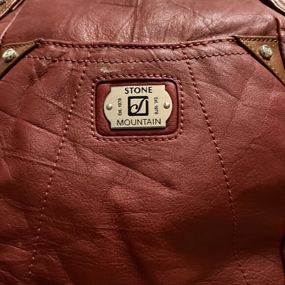 Stone Mountain Rust Brown Leather Shoulder Purse - Picture 2 of 10